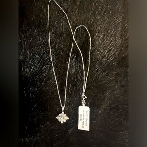 Diamond snowflake necklace.